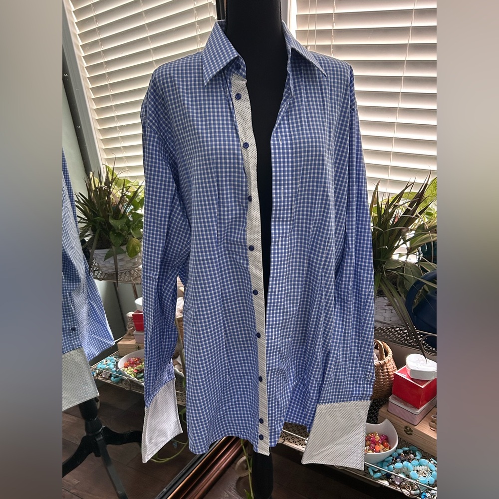 Blue Checkered Men's Shirt